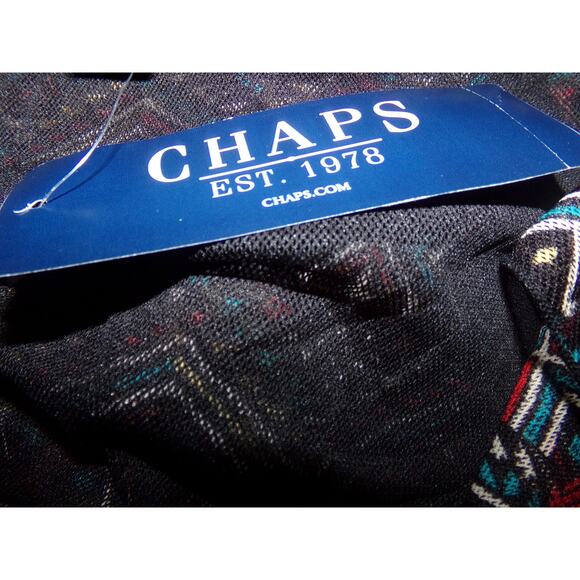 Vintage Chaps lined ruffle neck v neck blouse XL NWT $49 - Picture 6 of 6